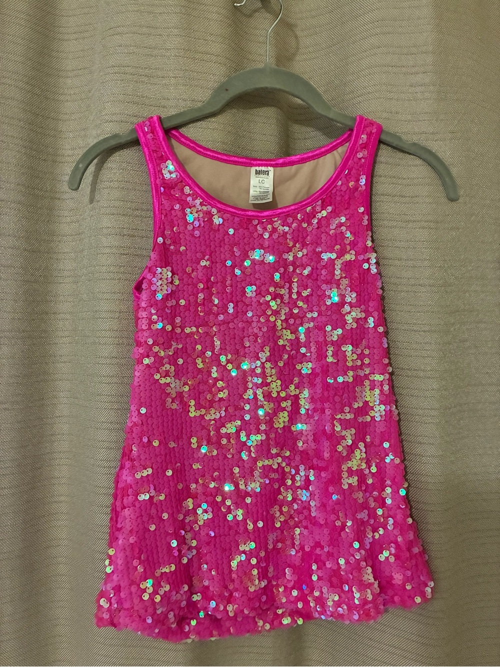 Balera Hot Pink Sequin Tank Top